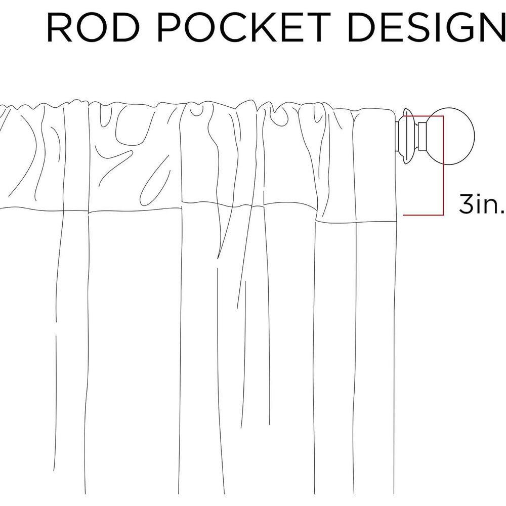 Standard Blue and Brown Jacquard Rod Pocket Valance