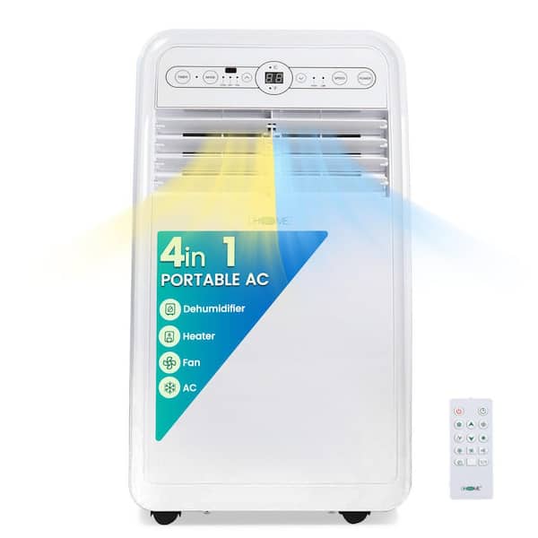 12,000 BTU (7,500 BTU DOE) Portable Air Conditioner Cools 400 sq. ft. with Heater, Dehumidifier, Remote & Window Kit