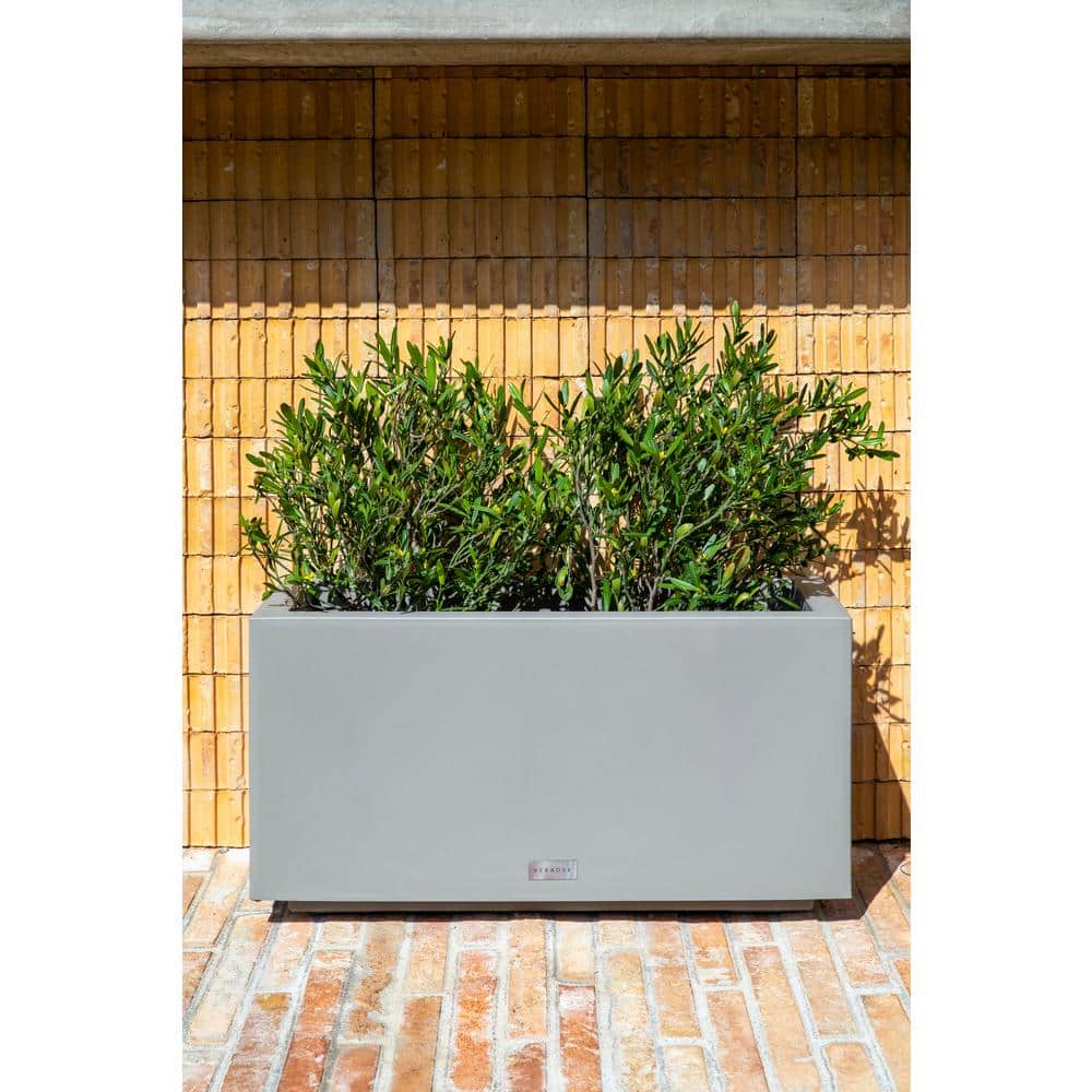 Gray 25" Recycled Plastic Long Box Planter