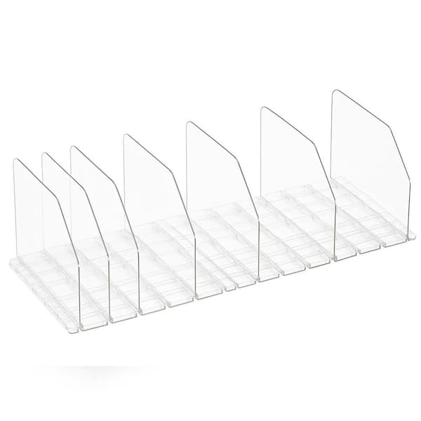 Adjustable Clear Acrylic Purse Organizer for Closet Storage, Shelf Divider for Kitchen Living Room Organization