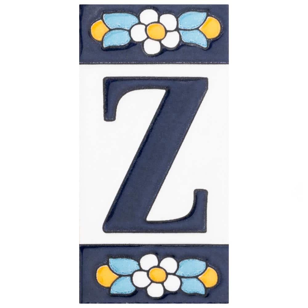 Sevillano Flora Address Letters Z 2-1/8 in. x 4-3/8 in. Ceramic Wall Tile (0.07 sq. ft./Each) price history on PriceWatchPro