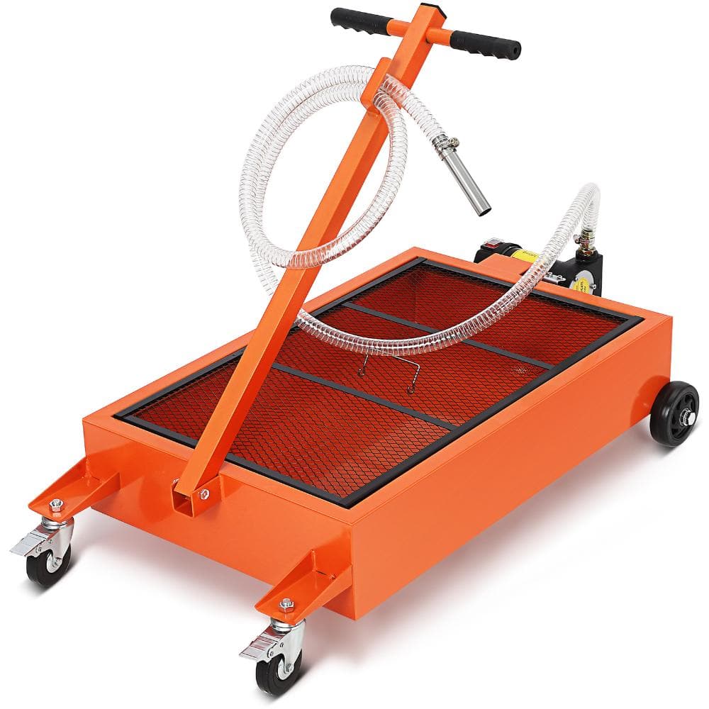 15 Gallon Orange Heavy Duty Low Profile Oil Drain Pan Cart with Hose,Folding Handle and 110V Electric Pump price history on PriceWatchPro