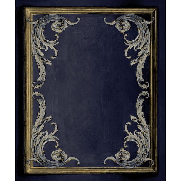 HOLDEN Rococo Wood Panel Navy Textured Wallpaper (Covers 56 sq. ft.)