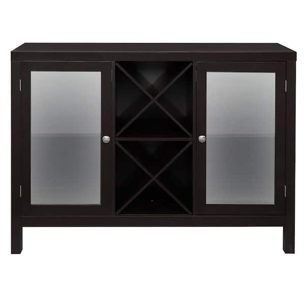 Karl home MDF Coffee X-Shaped Sideboard with Wine Rack