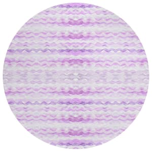 Surfside Purple 8 ft. x 8 ft. Geometric Indoor/Outdoor area rug