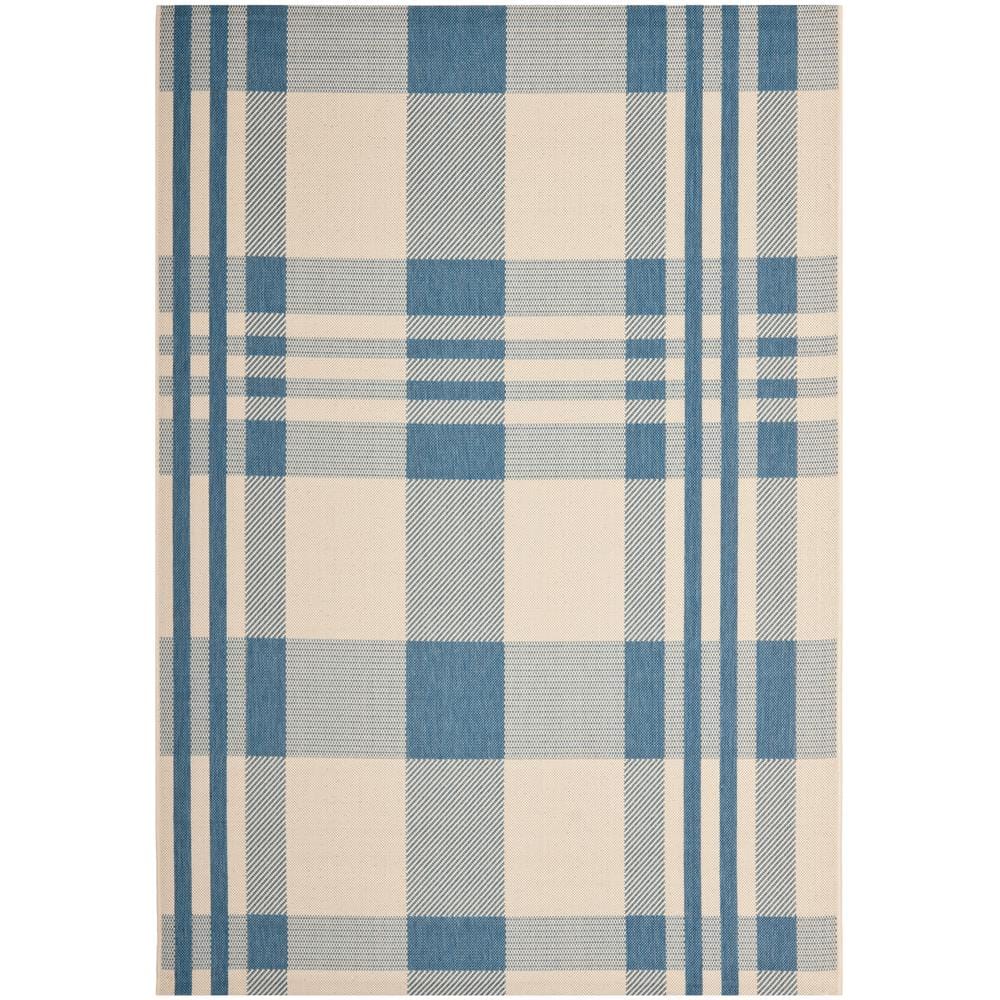 Courtyard Beige/Blue 4 ft. x 6 ft. Striped Indoor/Outdoor Patio  Area Rug price history on PriceWatchPro