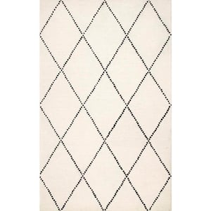 Dotted Diamond Trellis Ivory 8 ft. x 10 ft. Area Rug