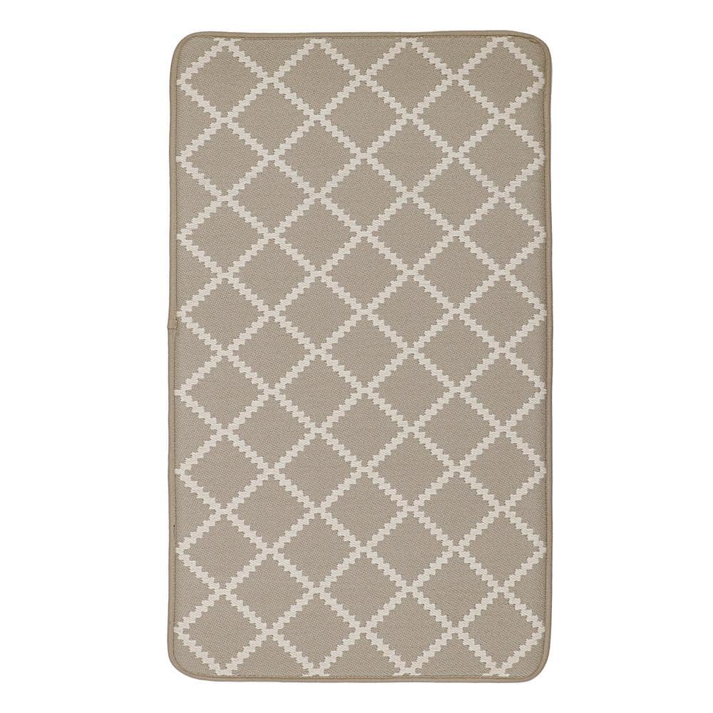 REGENCE HOME Beige 20 in. x 34 in. Diamond Back Prestige Anti Fatigue