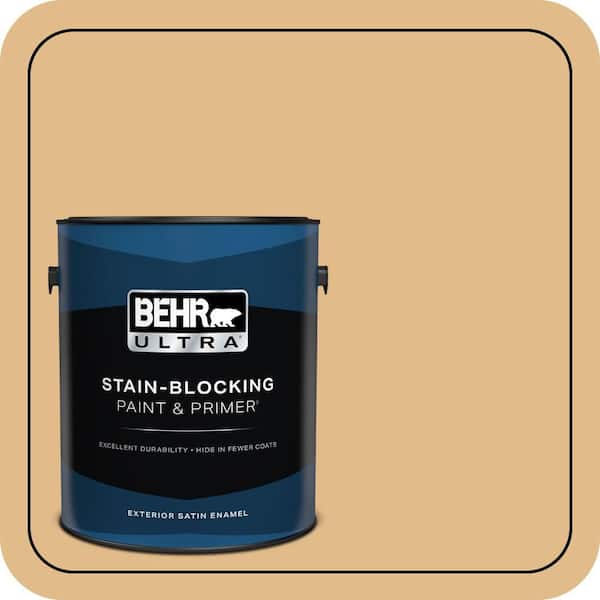 BEHR ULTRA 1 gal. #M280-4 Royal Gold Satin Enamel Exterior Paint & Primer