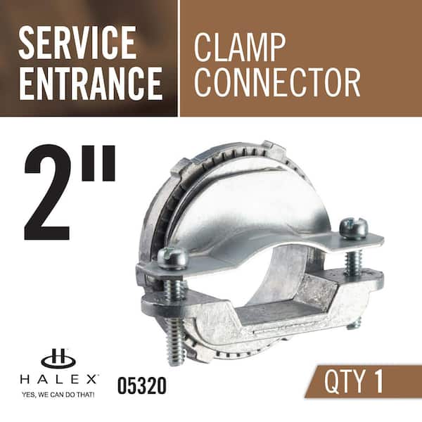 Halex 2 in. Standard Fitting Service Entrance (SE) Clamp Connector