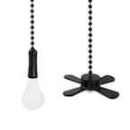 12 in. White Light Bulb and Fan Pull Chain Set