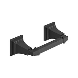 TS Series Double Post Toilet Paper Holder in Matte Black