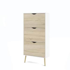 54.65 in. H x 27.64 in. W Multi-Colored Particle Board Shoe Storage Cabinet
