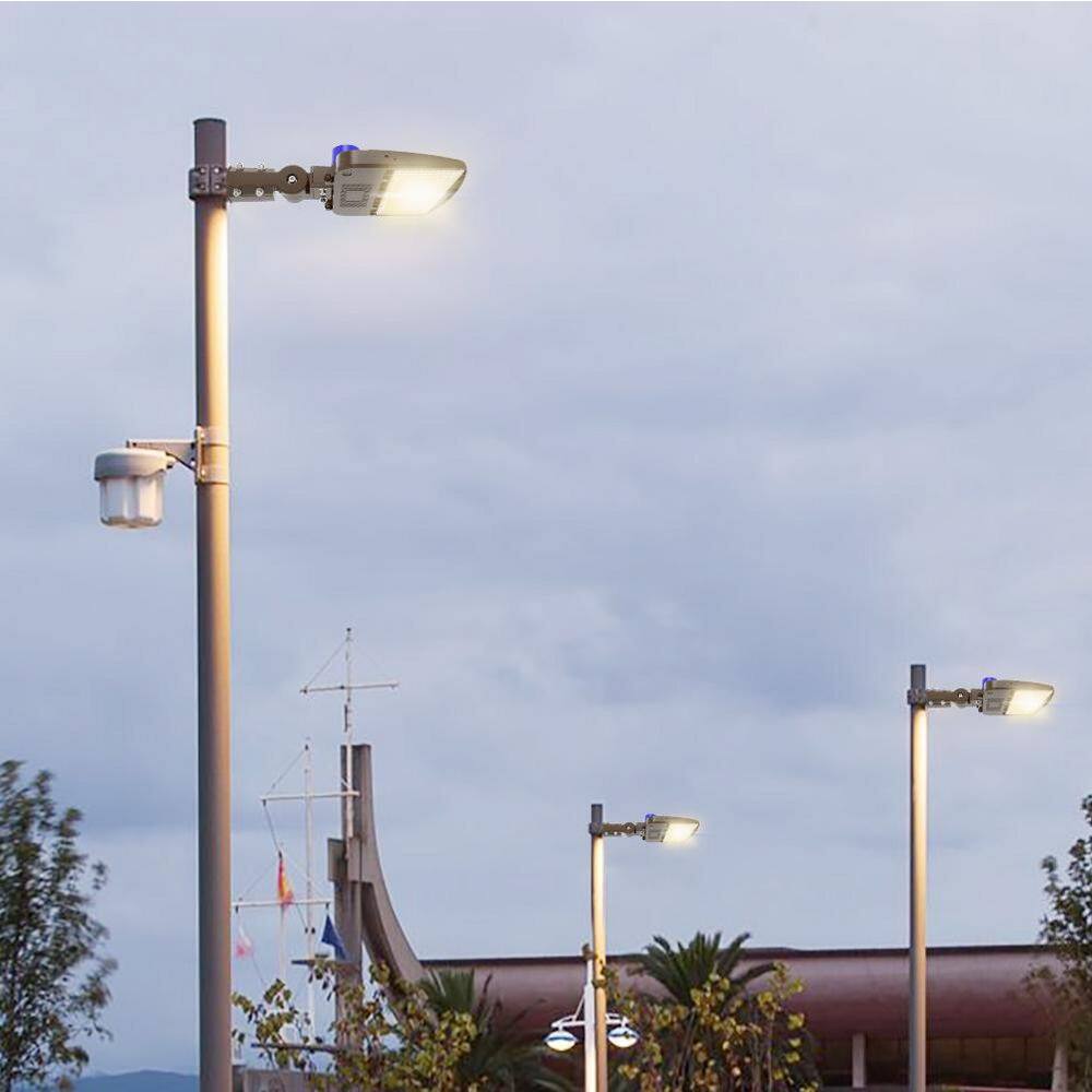 450-Watt Equivalent Adjustable Lumen & CCT 150-Watt LED Parking Lot Area Light Slip Fitter 22500 Lumen Floodlight Bronze price history on PriceWatchPro