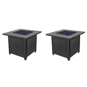 30 in. Push Button All Weather Outdoor Patio Gas Fire Pit (2-Pack)