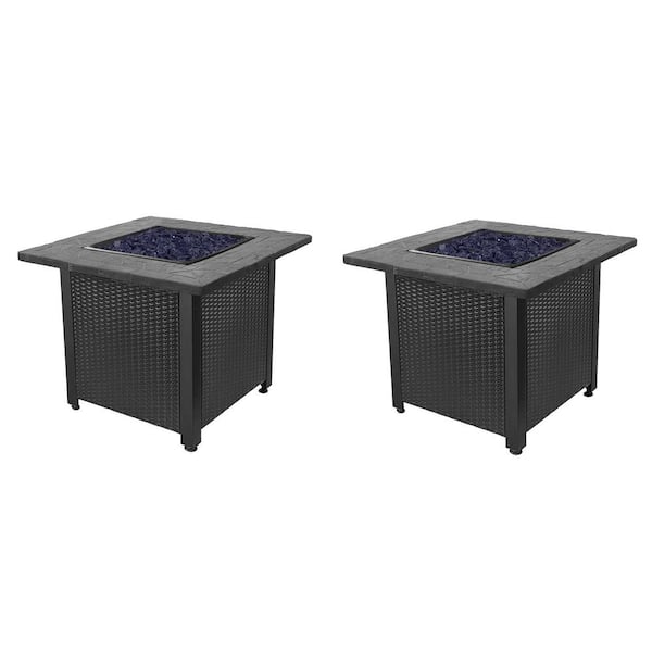 Endless Summer 30 in. Push Button All Weather Outdoor Patio Gas Fire Pit (2-Pack)