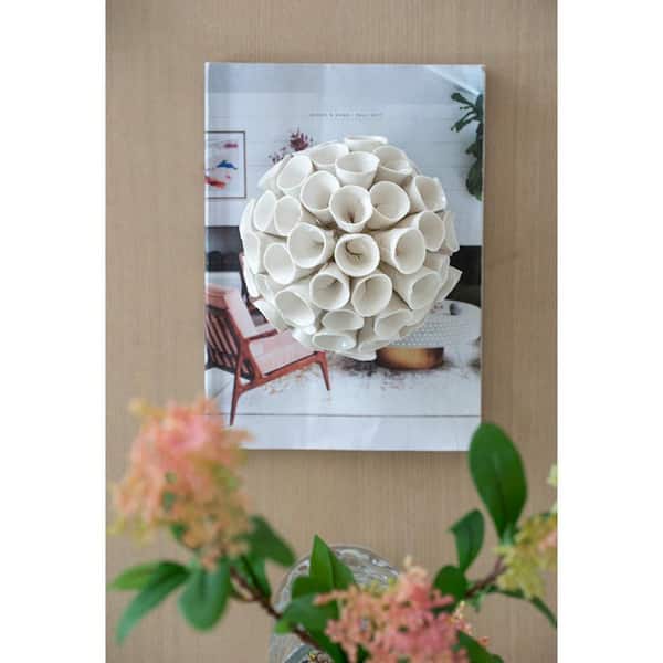 A & B Home Coral White Faux 74991-DS - The Home Depot
