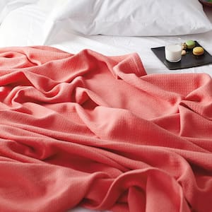 Cotton Weave Sand Solid Woven Throw Blanket