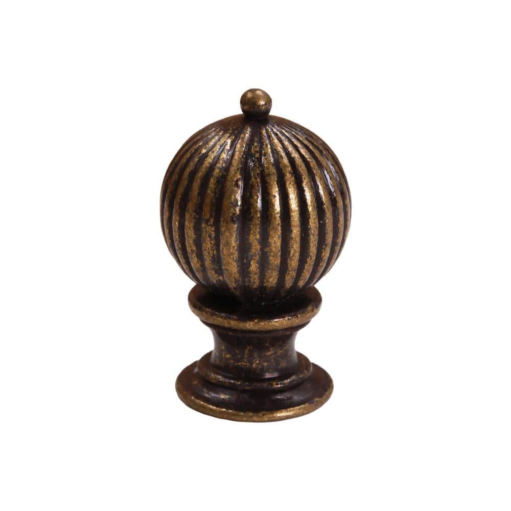 Commercial Electric 1-3/8 in. Antique Brass Lamp Finial 804884 - The Home  Depot