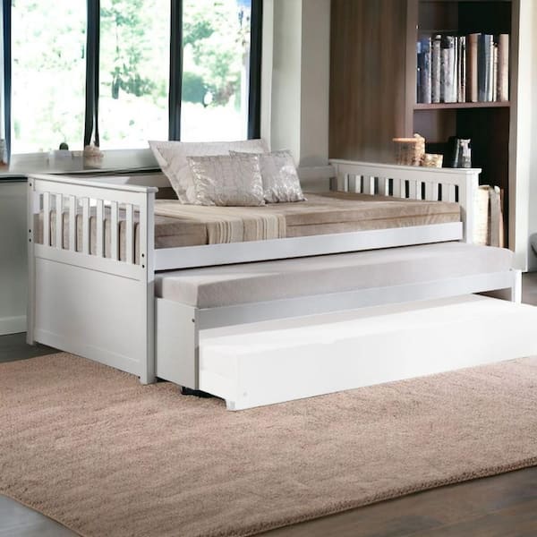 Gray Wood Frame Twin Panel Bed