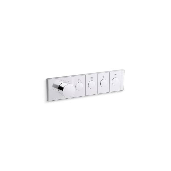 KOHLER Anthem 4-Outlet Recessed Mechanical Thermostatic Valve Control in Vibrant French Gold