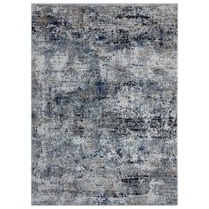 Eternity Barcelona Blue 7 ft. 10 in. x 7 ft. 10 in. Round Area Rug