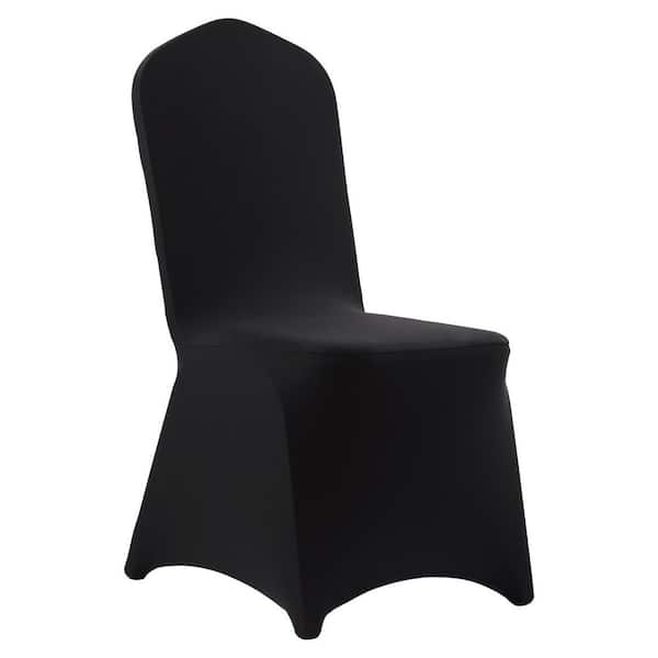 150 Piece Black Chair Covers, Fits Chair Measures up to 20.08 x 17.72 x 37.4 in., Polyester Spandex Chair Cover