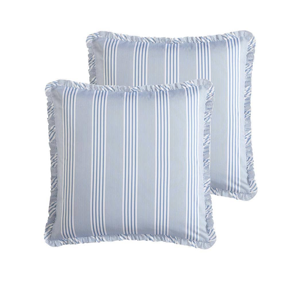 Indigo Blue Floral Cotton Full/Queen Bedspread Cover Set