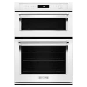 30 in. Electric Even-Heat True Convection Wall Oven with Built-In Microwave in White