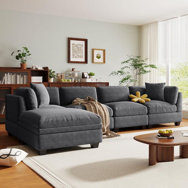 Archer Leather L-Shape Couch