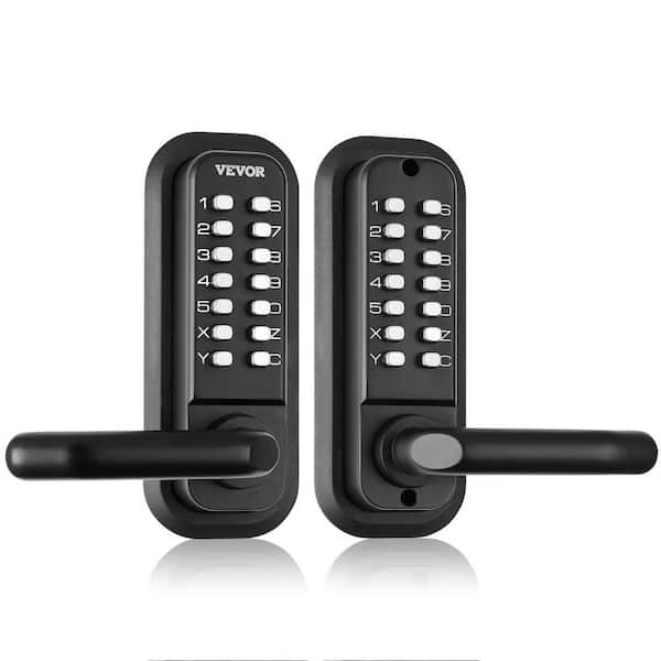 Mechanical Keyless Entry Door Lock 14-Digit Keypad Double-sided Outdoor Gate Lock Set Waterproof Zinc Alloy Easy Install