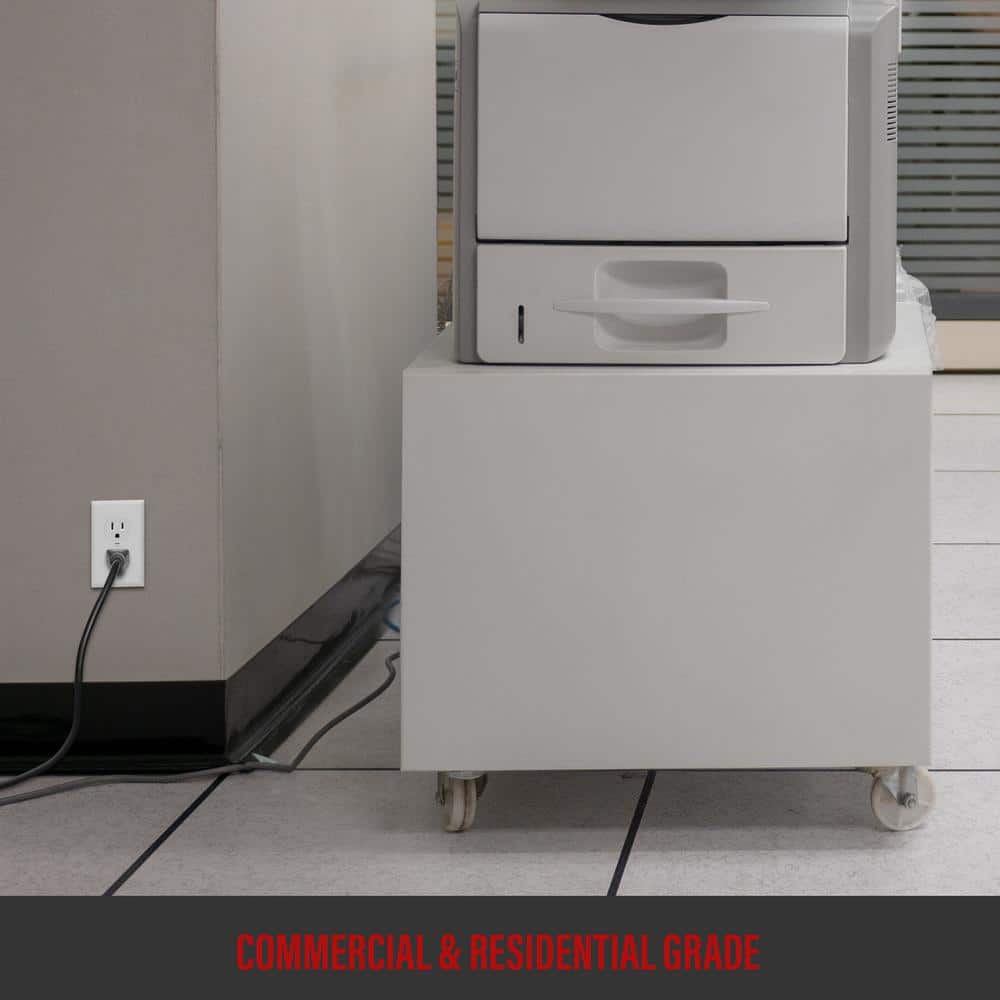 White Tamper Resistant Duplex Outlet with Wall Plate