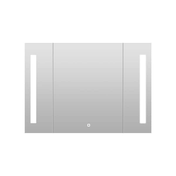 UKISHIRO 30 in. W x 26 in. H Rectangular Iron Medicine Cabinet with Mirror and Lights