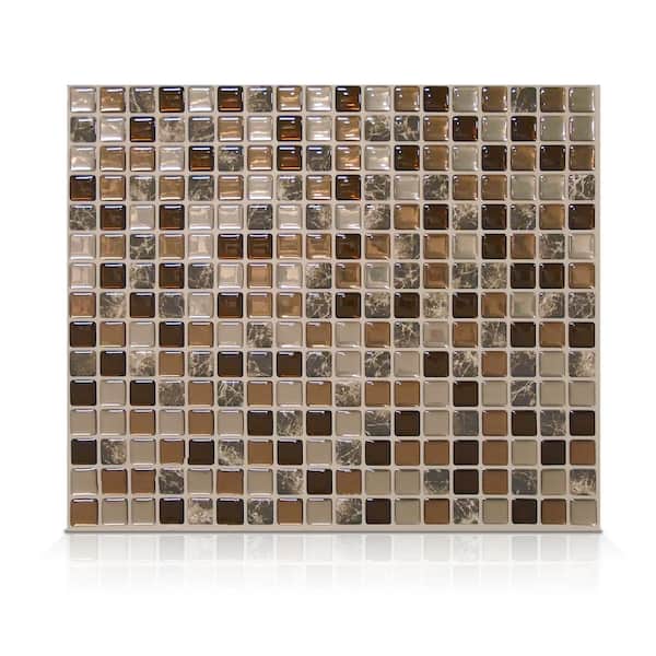 smart tiles Minimo Roca 11.55 in. W 9.64 in H Peel and Stick Self-Adhesive Decorative Mosaic Wall Tile Backsplash (6-Pack)
