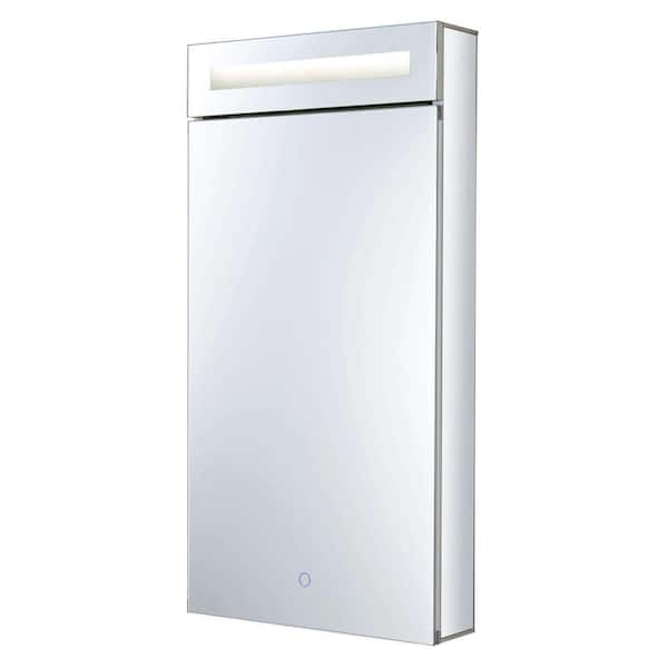 FINE FIXTURES 15 in. x 30 in. Stainless Steel Recessed or Surface Wall ...