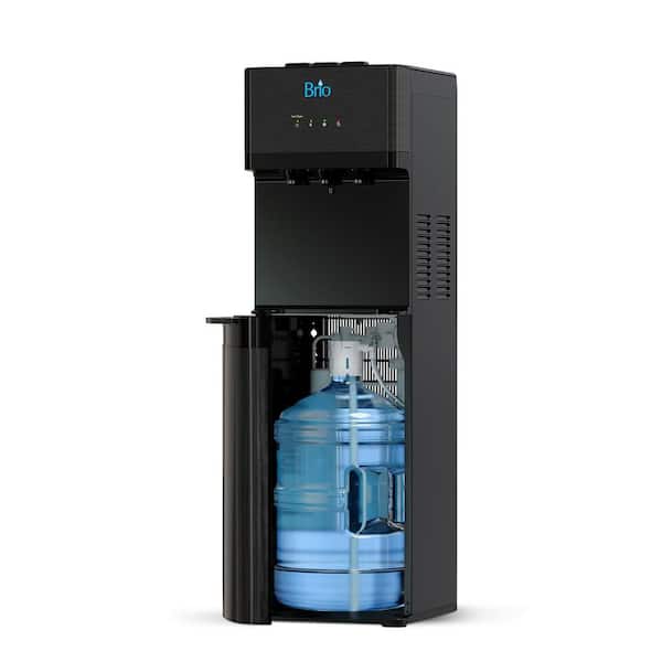 Brio CLNLPOU520SCF2B 520 Self-Cleaning No-Line Tri-Temperature Bottom Loading 2-Stage Filtration Water Cooler Dispenser - 3