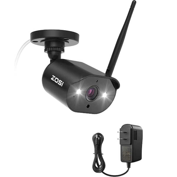 ZOSI ZG3023A 3MP Add-on Wireless Home Security Camera, Only Work with NVR Model ZR08JP ZR08LL, Black