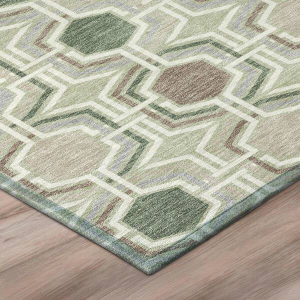 Chantille Machine Washable Indoor/Outdoor Abstract ACN3006 Celery 3 ft. x 4 ft. Area Rug