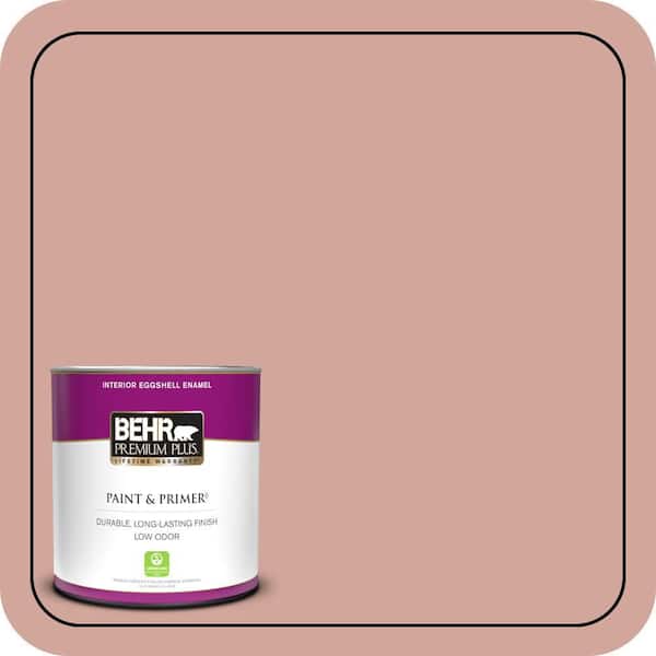 BEHR PREMIUM PLUS 1 qt. #200E-3 Cinnamon Cocoa Eggshell Enamel Low Odor Interior Paint & Primer