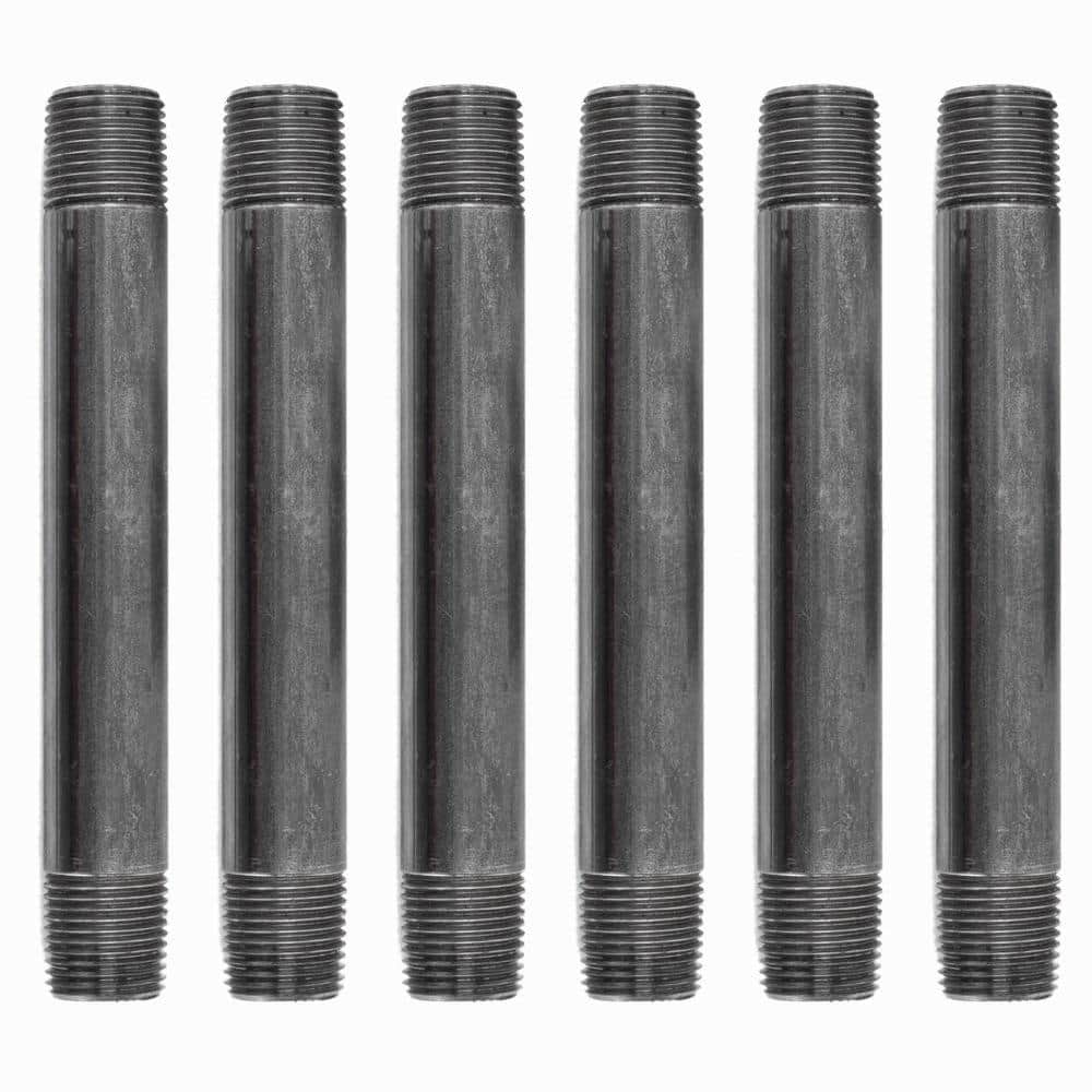 3/8 in. x 6 in. Black Steel Nipple (6-Pack) price history on PriceWatchPro