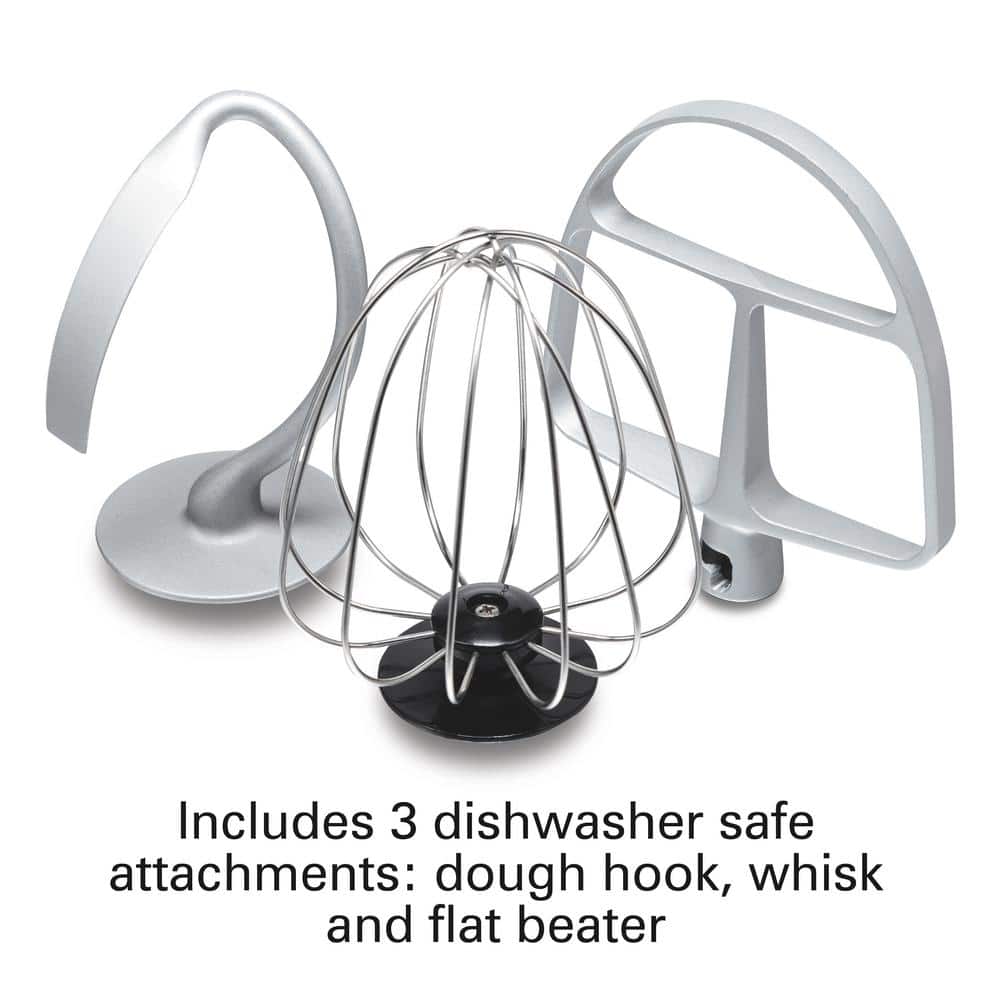 Blue 4-Quart 7-Speed Electric Stand Mixer with Attachments