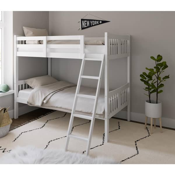 Storkcraft Caribou White Solid Hardwood Twin Bunk Daybed 09720-121 