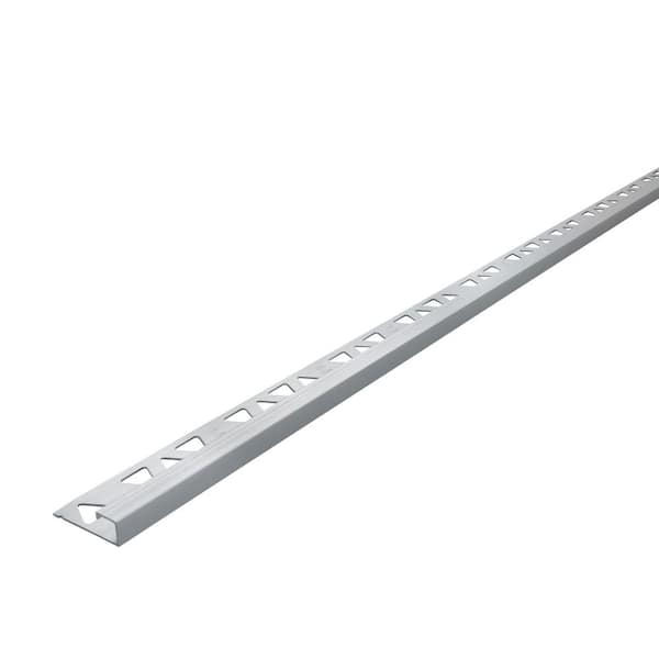 Bright Clear 1.38 in. W x 96 in. L Aluminum 3/8 in. Bullnose-Square Trim