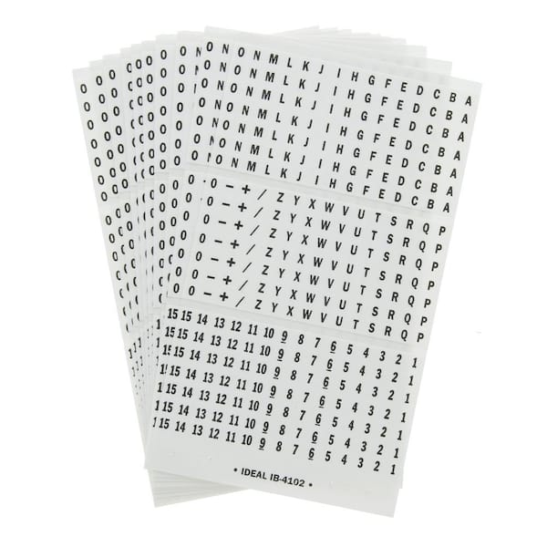 Buchanan Wire Marker Booklet, A-Z, 0-15 Plus 775102 - The Home Depot