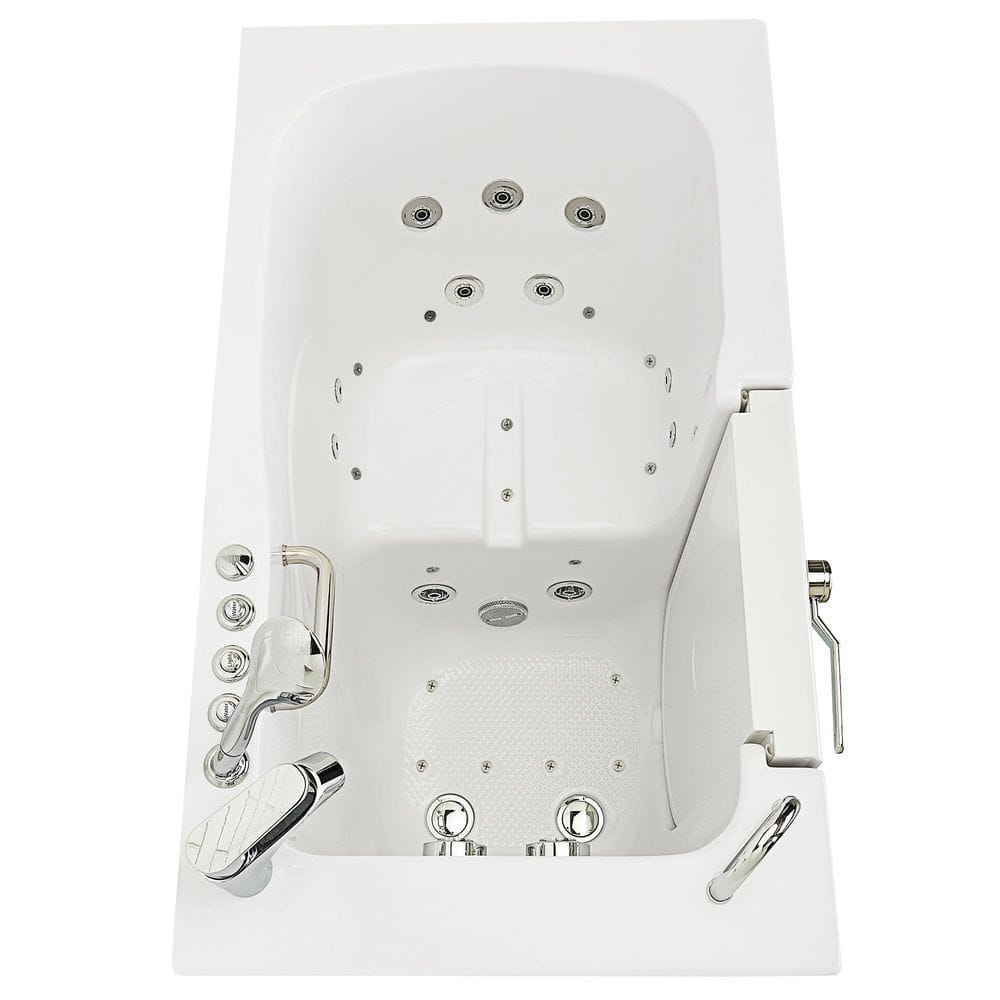 Monaco 52'' White Acrylic Walk-In Whirlpool Bathtub
