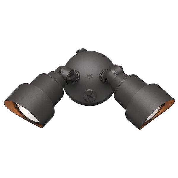 Flood Lights Collection 2-Light Architectural Bronze Outdoor LED Light Fixture