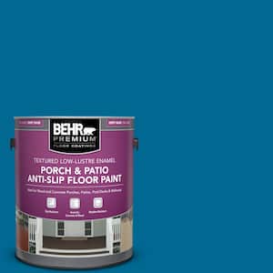 1 gal. #OSHA-1 OSHA SAFETY BLUE Textured Low-Lustre Enamel Interior/Exterior Porch and Patio Anti-Slip Floor Paint