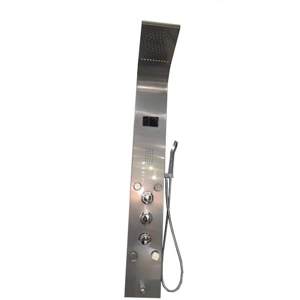 Unbranded Roxy 9 in. W 3 Jet Shower Tower in Silver 16GS-38946