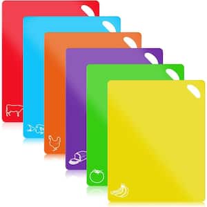 Extra Thick Plastic Cutting Boards- Set of 6