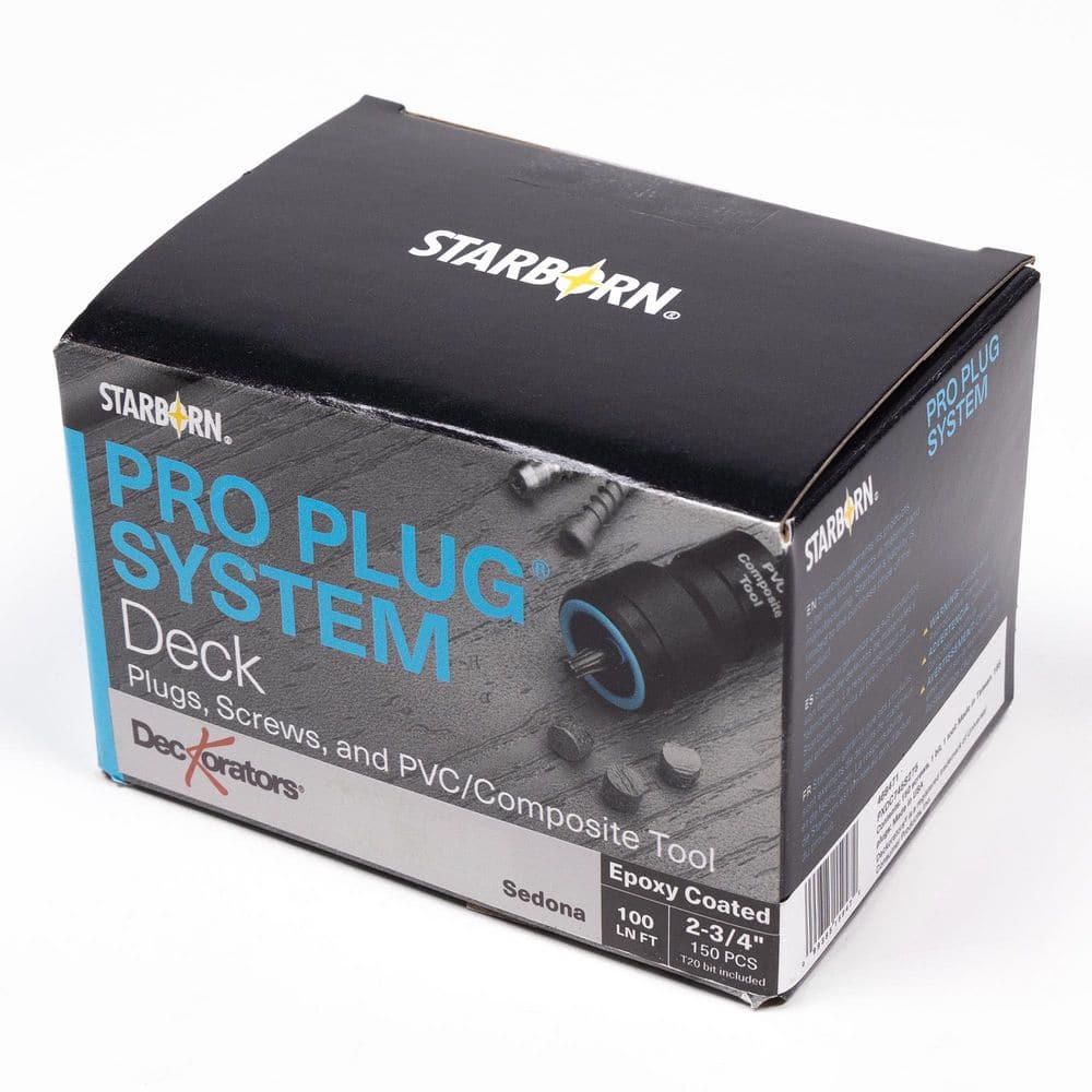 Voyage #10 x 2-3/4 in. Star Trim Head Pro Plug System Composite Deck Hardware Pack 100LF Sedona (150-pieces) price history on PriceWatchPro